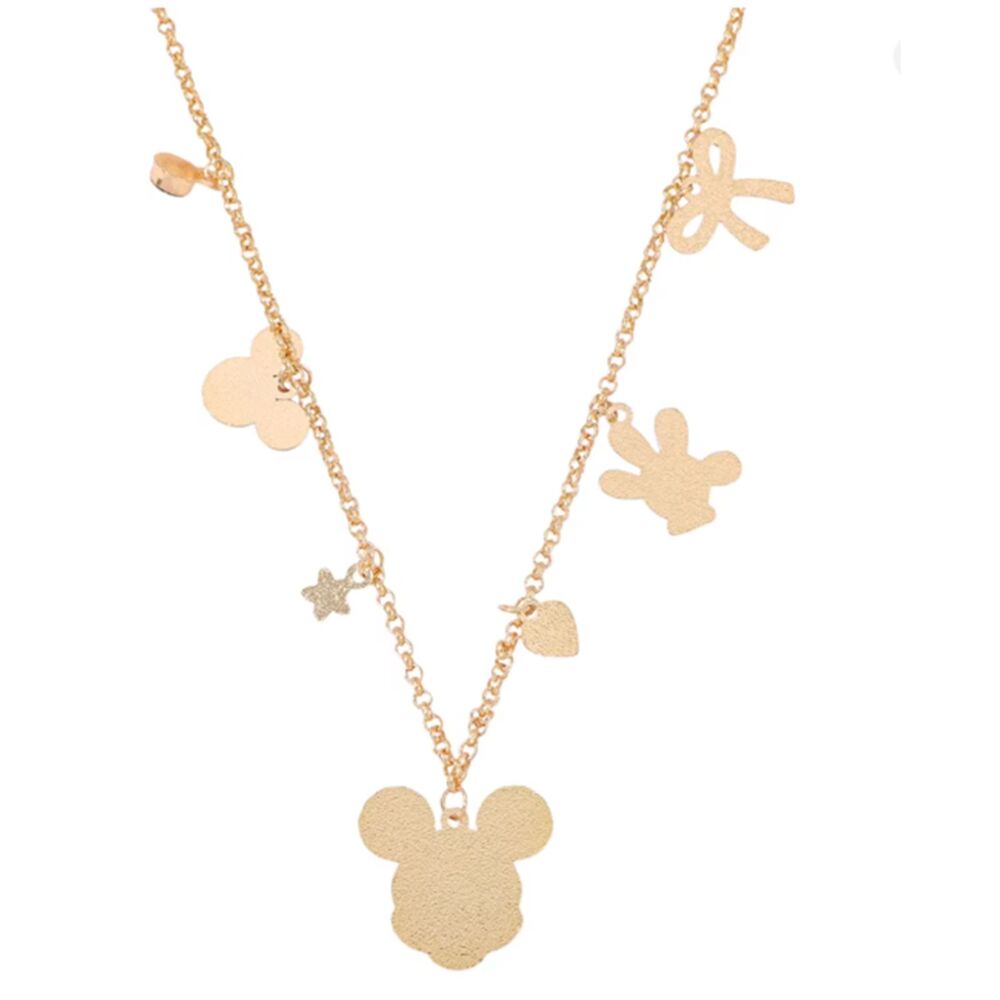Disney Minnie Mouse Gold and Enamel & Crystal Charms 23.62" Long - Picture 5 of 6